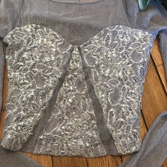 Kimchi Blue Limelight Lavender Sheer Top - Picture 3 of 6